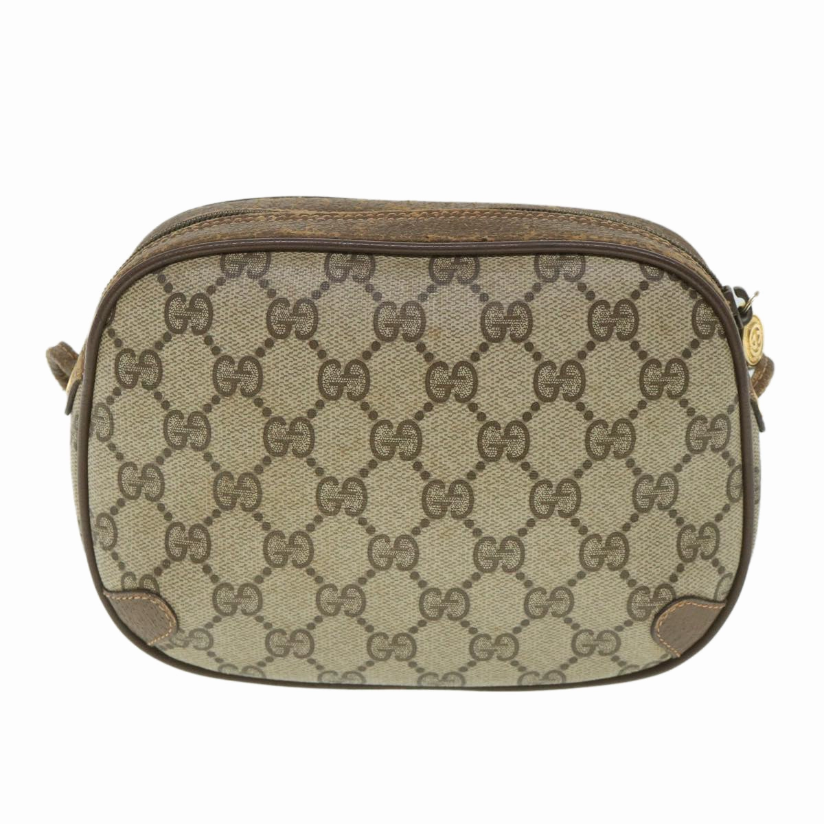 GUCCI GG Supreme Web Sherry Line Shoulder Bag Beige Red 156 02 066  8787