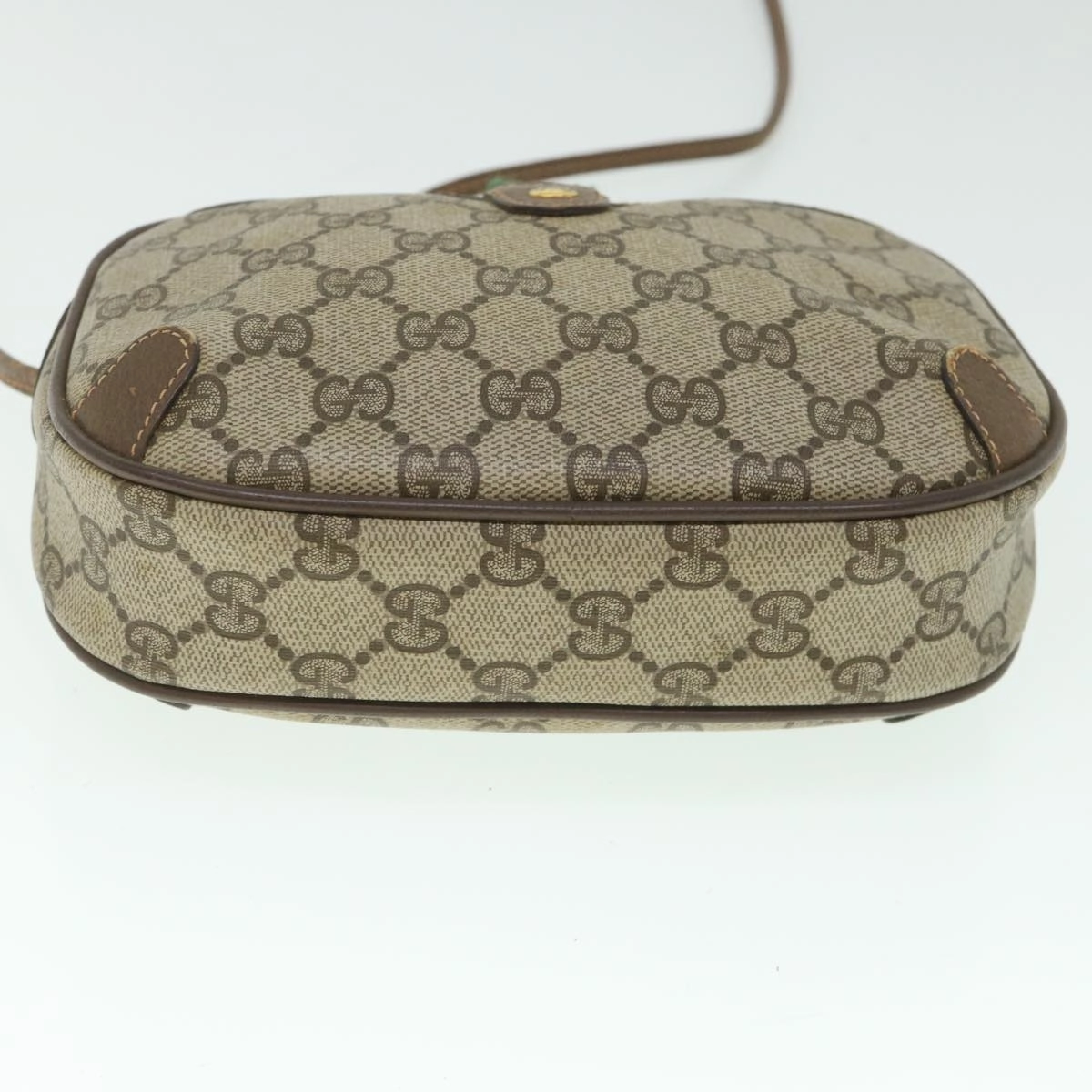 GUCCI GG Supreme Web Sherry Line Shoulder Bag Beige Red 156 02 066  8787
