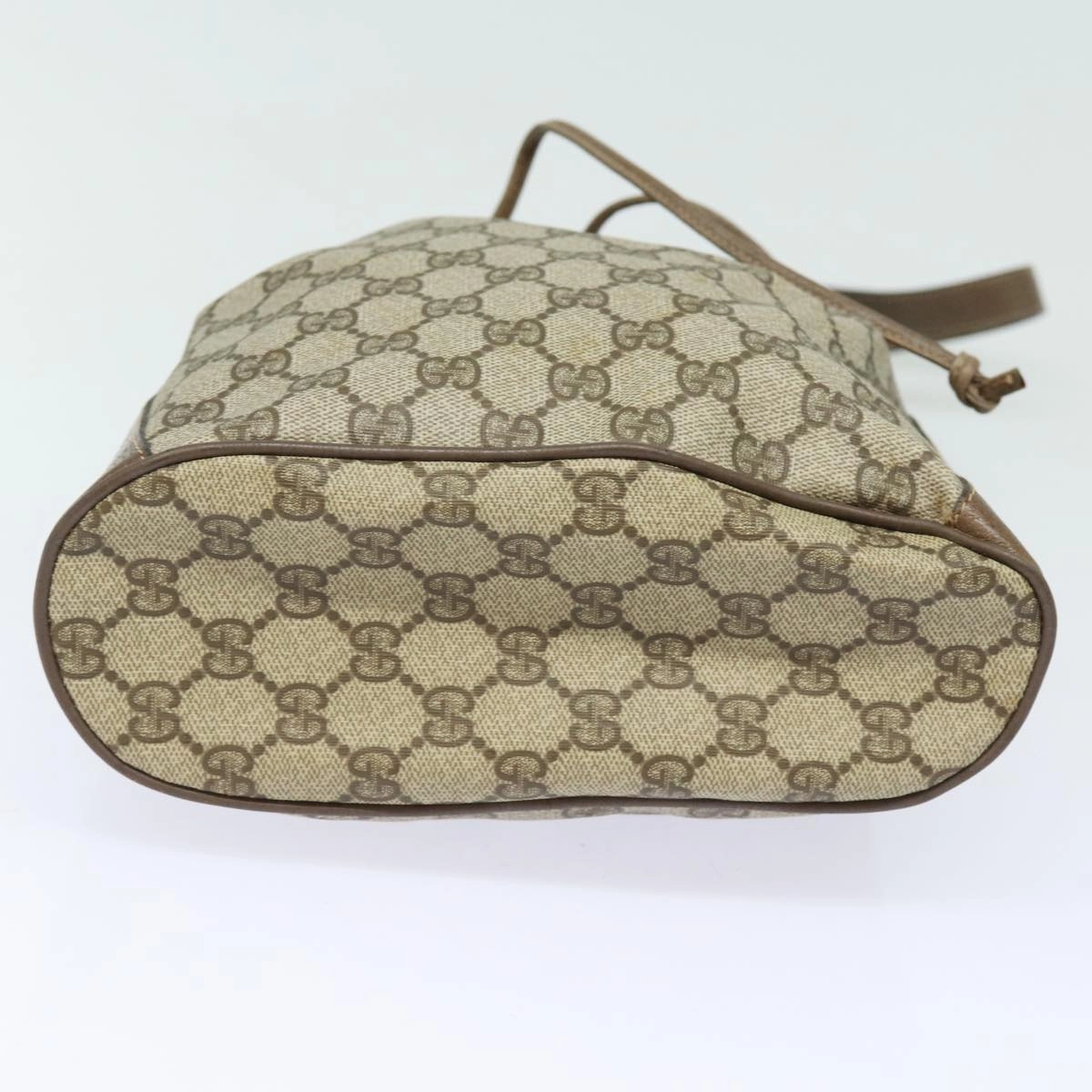 GUCCI GG Supreme Web Sherry Line Shoulder Bag PVC Beige 41 02 034  81369