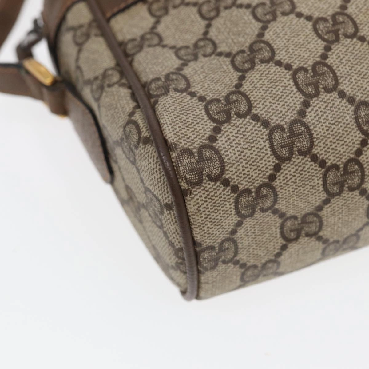 GUCCI GG Supreme Web Sherry Line Shoulder Bag PVC Beige 68 02 005  83928