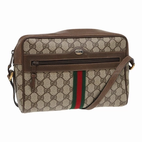 GUCCI GG Supreme Web Sherry Line Shoulder Bag PVC Beige 68 02 005  83928