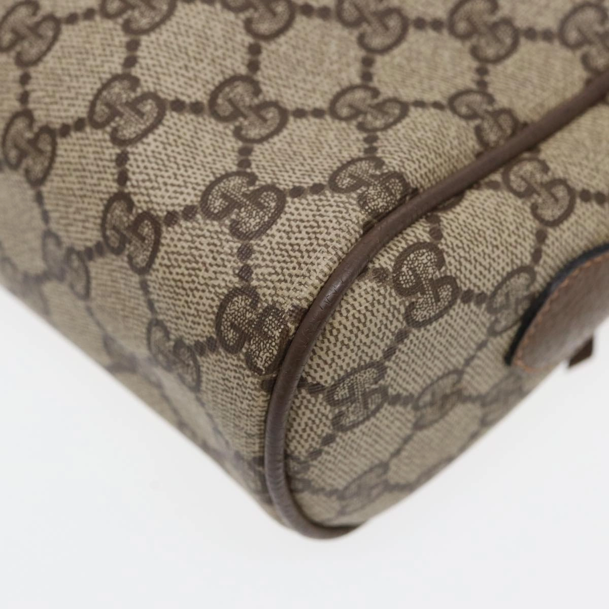 GUCCI GG Supreme Web Sherry Line Shoulder Bag PVC Beige 68 02 005  83928