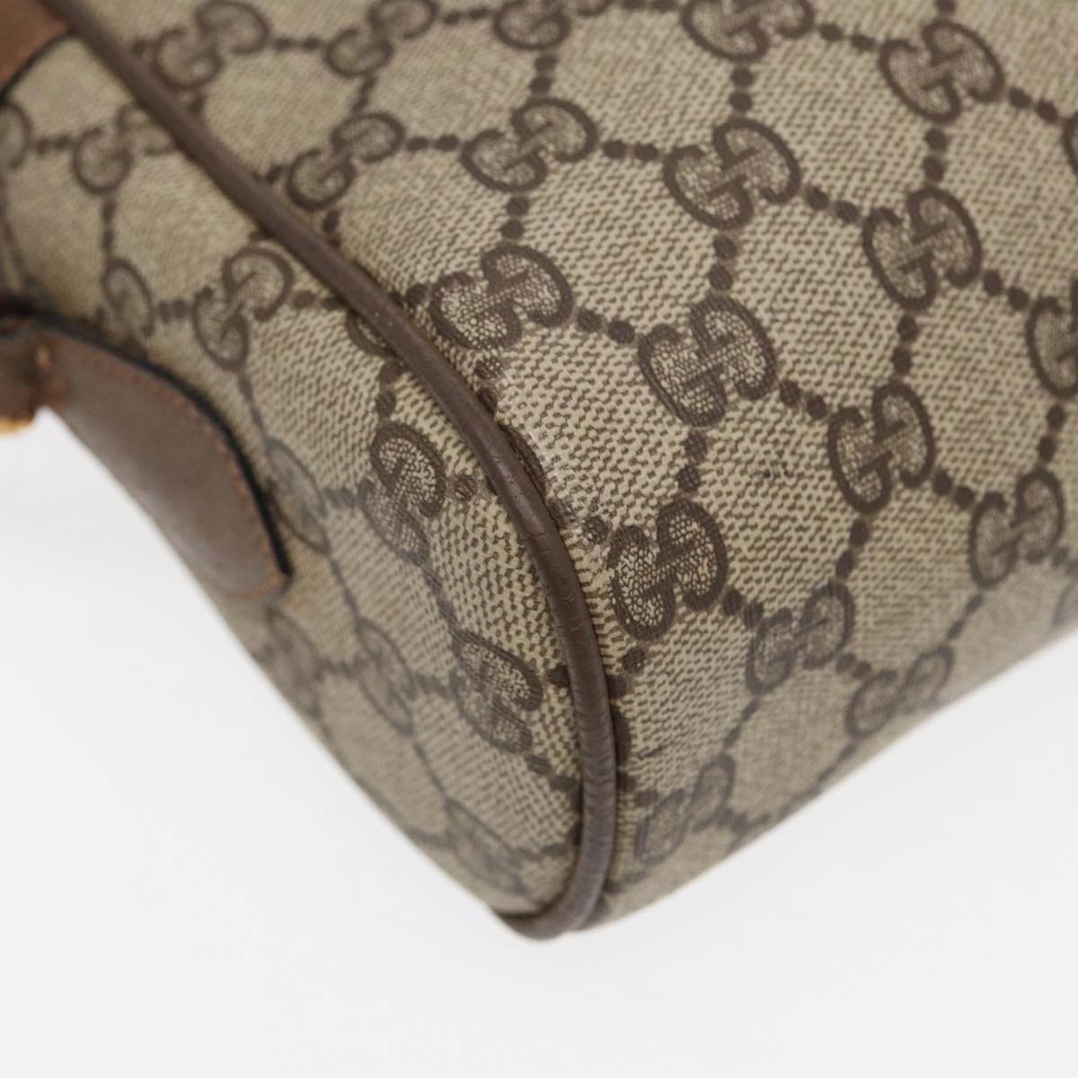 GUCCI GG Supreme Web Sherry Line Shoulder Bag PVC Beige 68 02 005  83928
