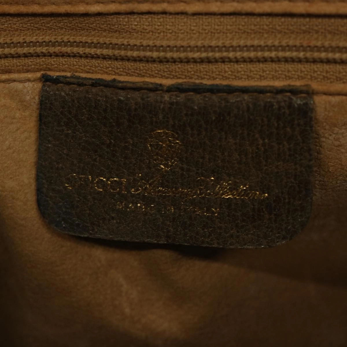 GUCCI GG Supreme Webshire Line Shoulder Bag Canvas Beige Brown 72 02 005