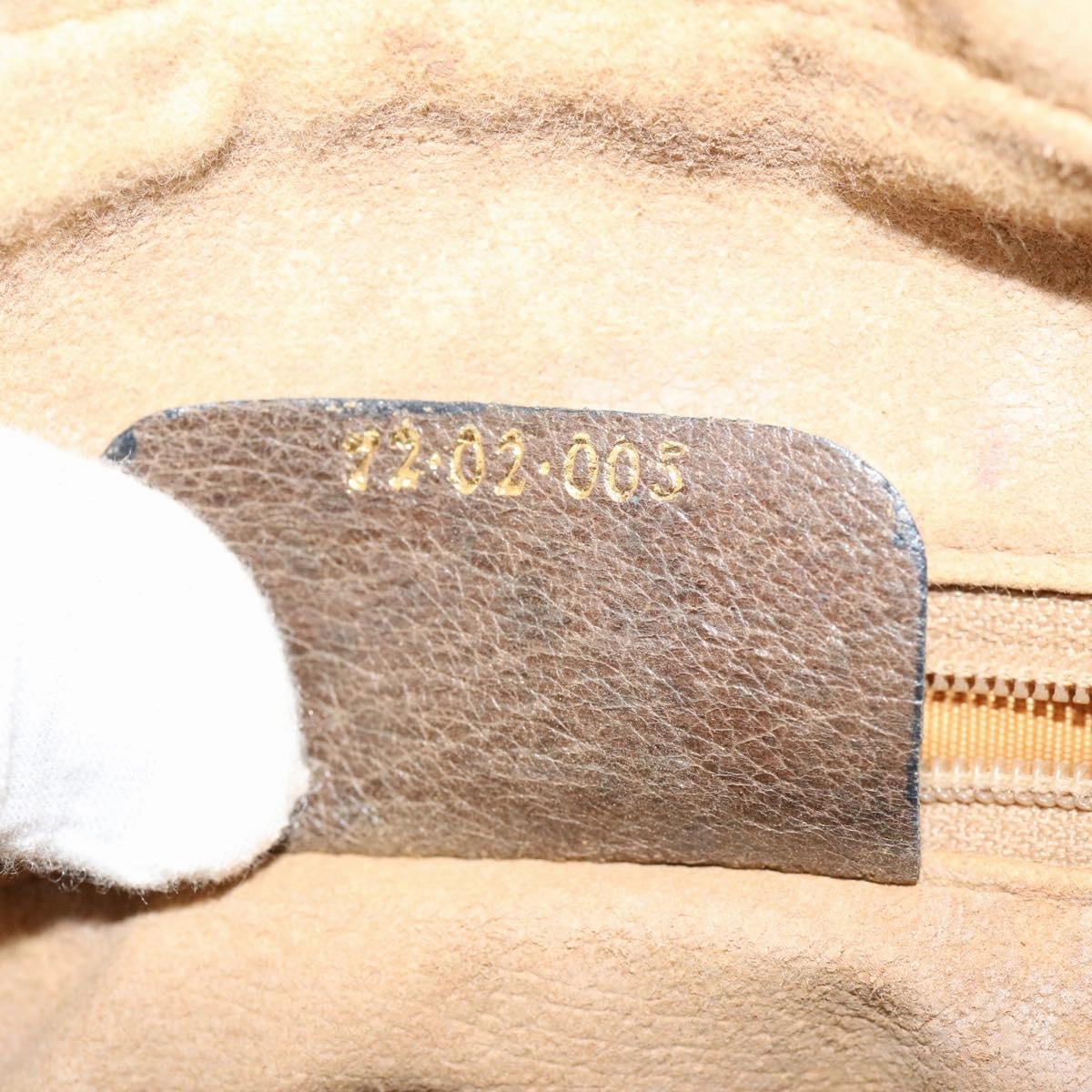 GUCCI GG Supreme Webshire Line Shoulder Bag Canvas Beige Brown 72 02 005