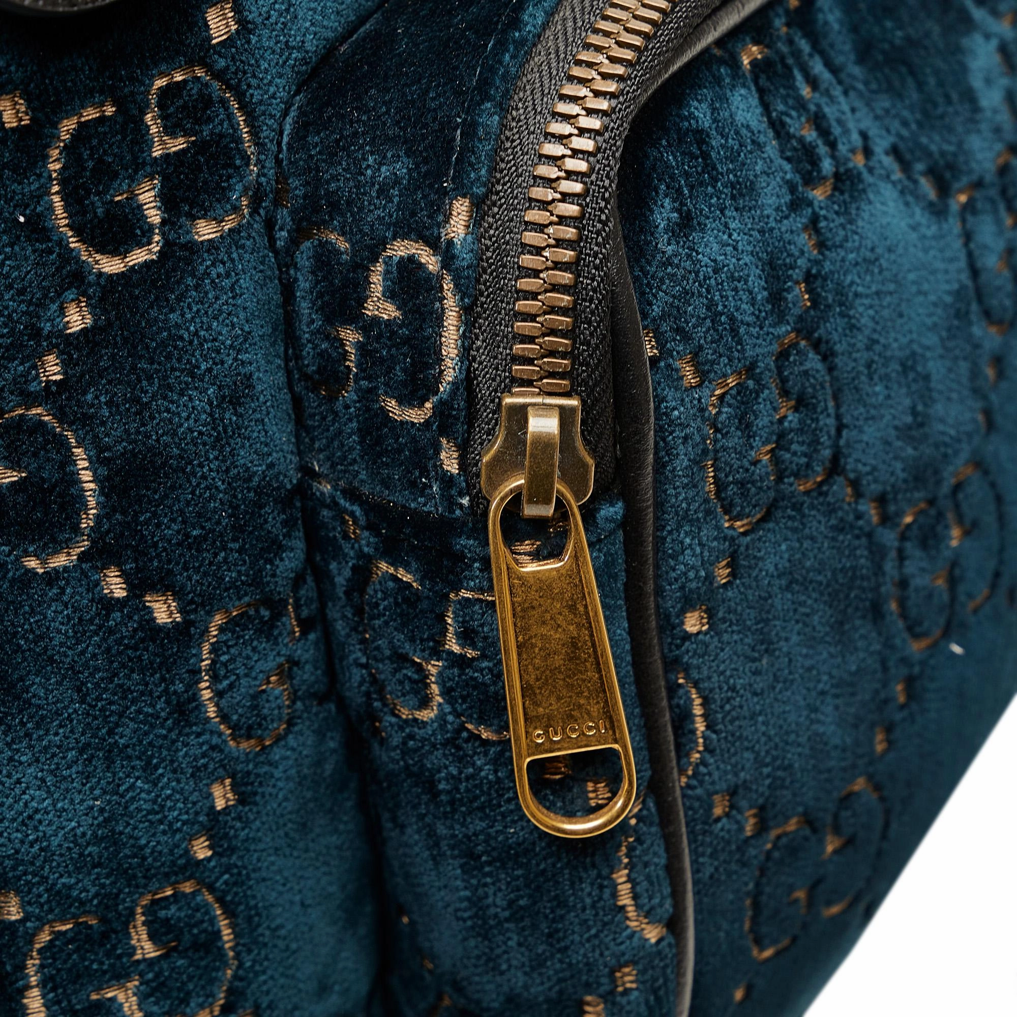 Gucci GG Velvet Double Buckle Backpack (SHG-ew8ThP)