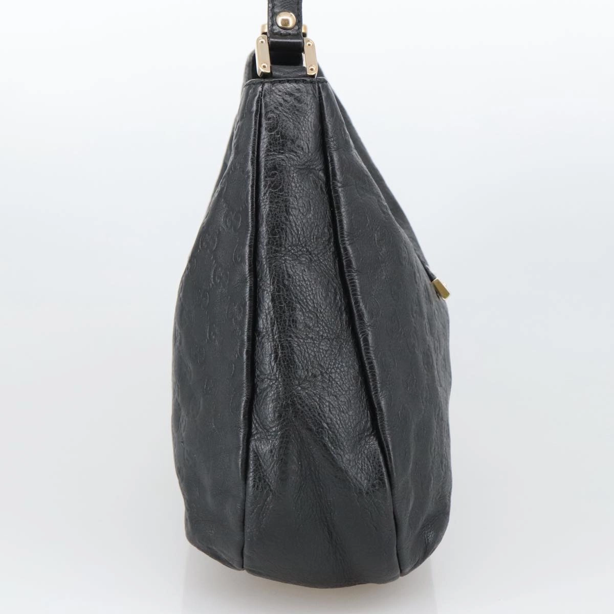 Gucci Guccissima Black Leather Shoulder Bag ()