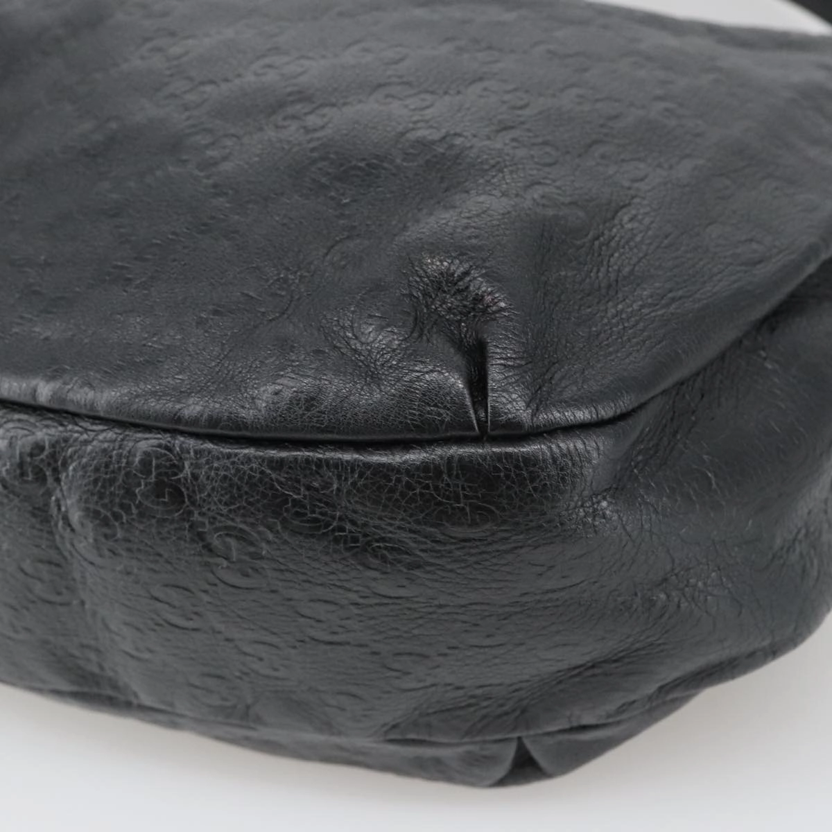 Gucci Guccissima Black Leather Shoulder Bag ()