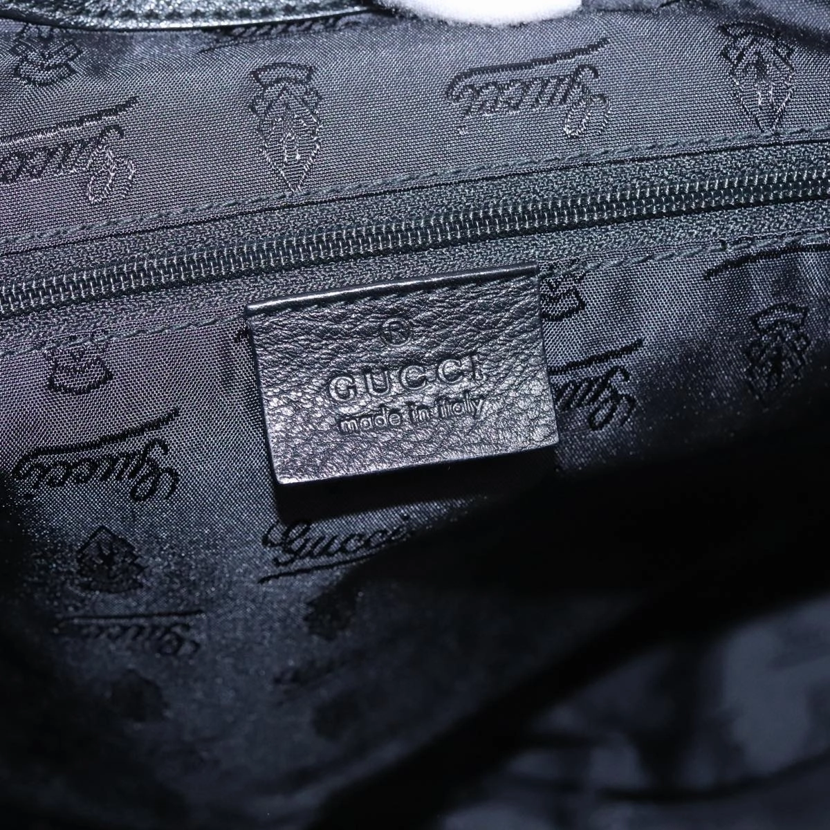 Gucci Guccissima Black Leather Shoulder Bag ()