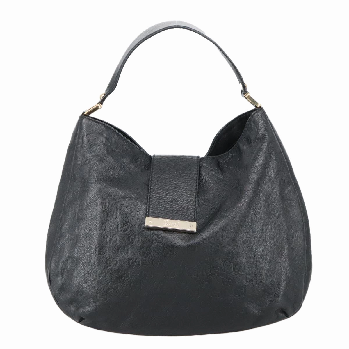 Gucci Guccissima Black Leather Shoulder Bag ()