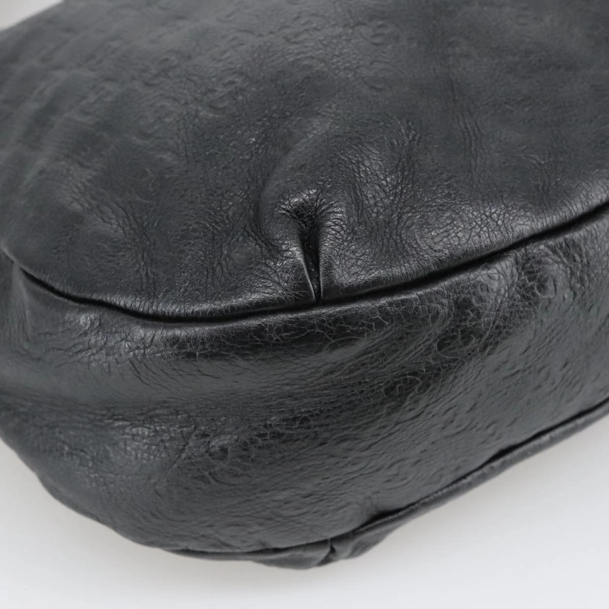 Gucci Guccissima Black Leather Shoulder Bag ()