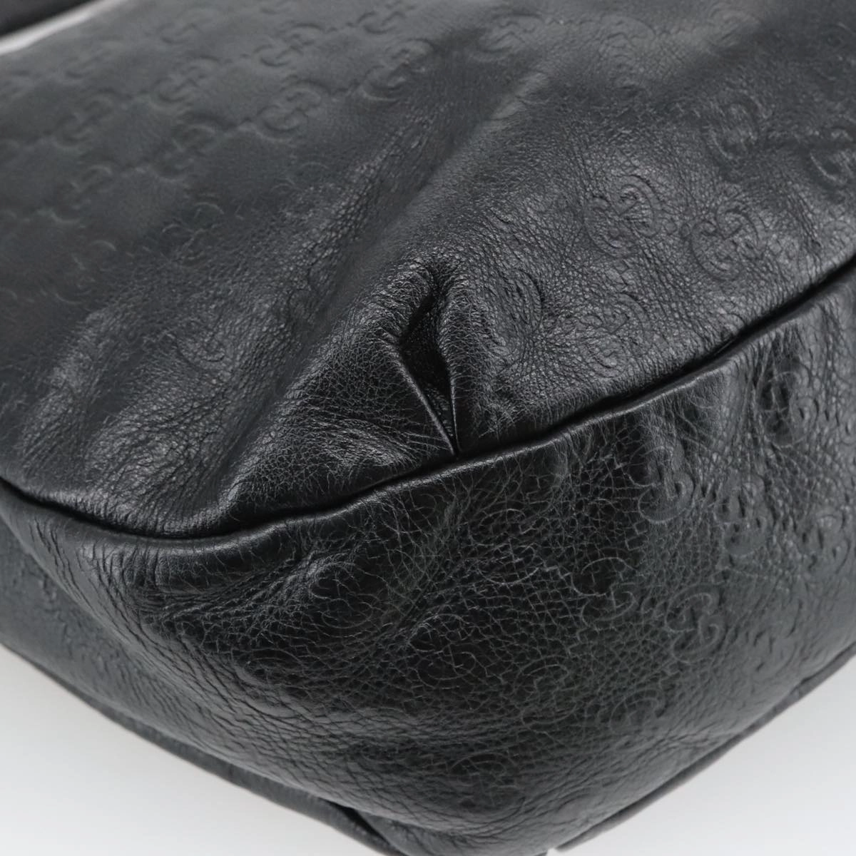 Gucci Guccissima Black Leather Shoulder Bag ()