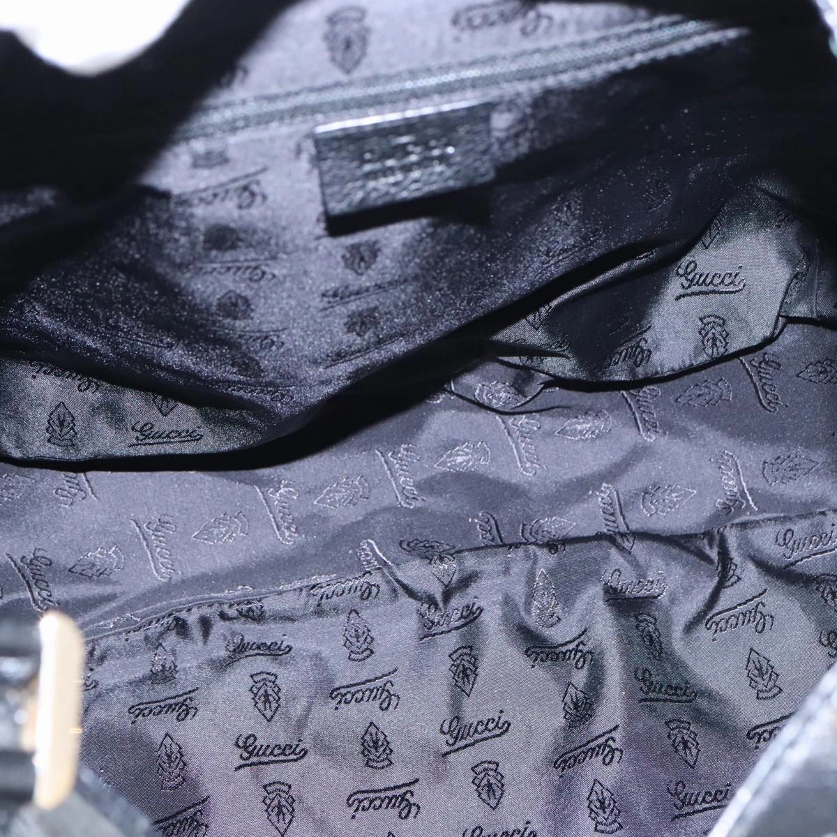 Gucci Guccissima Black Leather Shoulder Bag ()