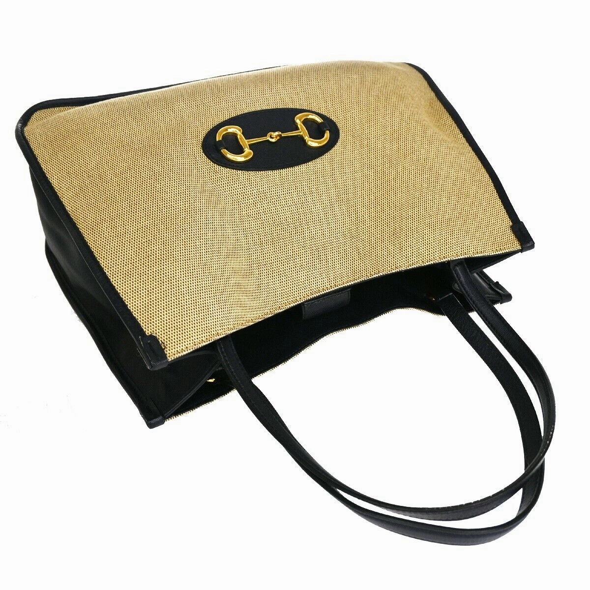 Gucci Horsebit  Canvas Shoulder Bag ()
