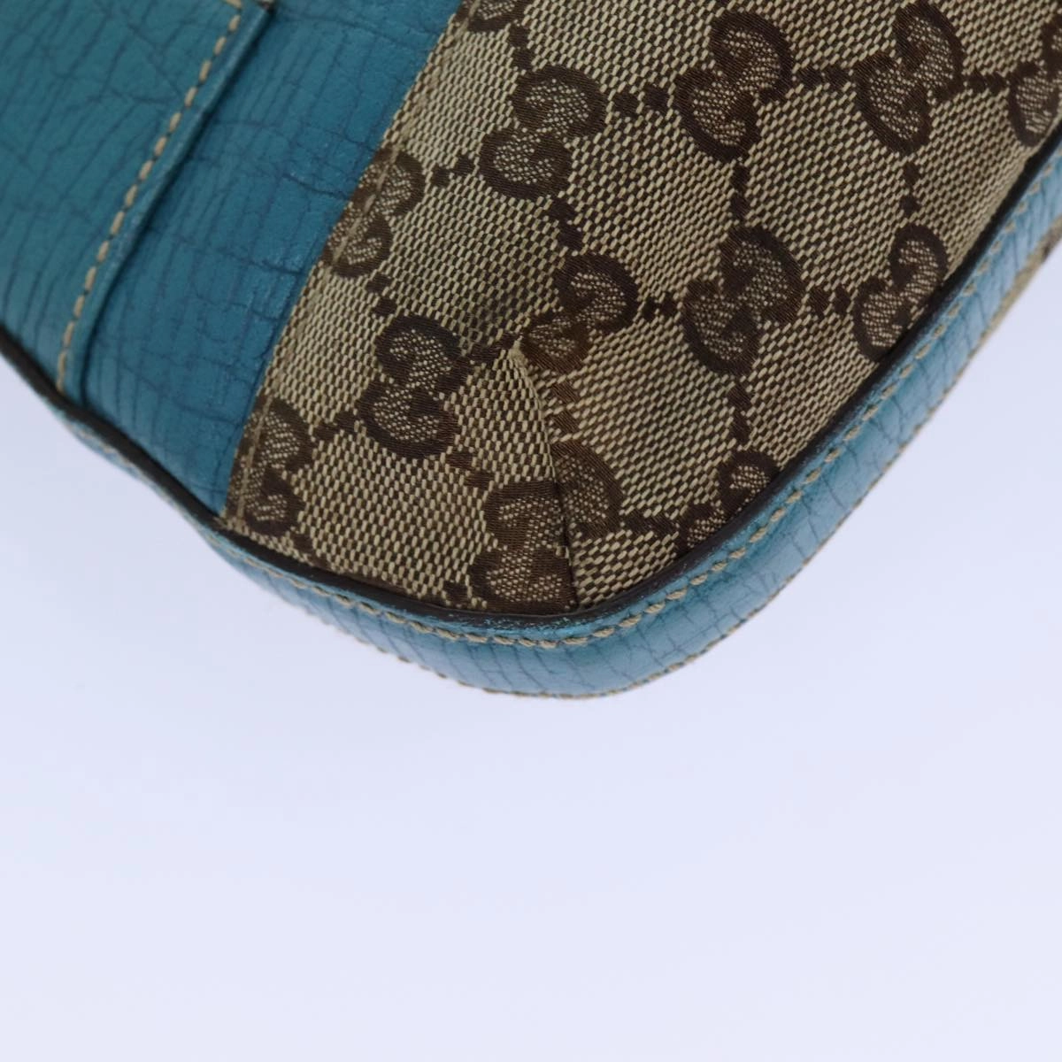 GUCCI Horsebit Sherry Line GG Canvas Shoulder Bag Beige 137388  82262