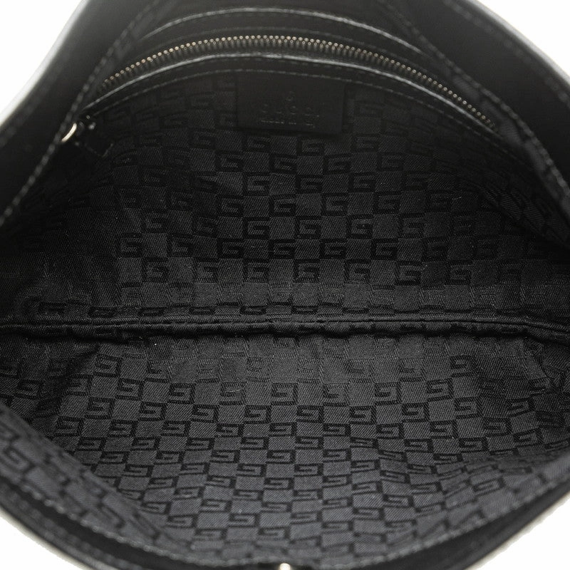Gucci Interlocking G Canvas Leather Shoulder Bag
