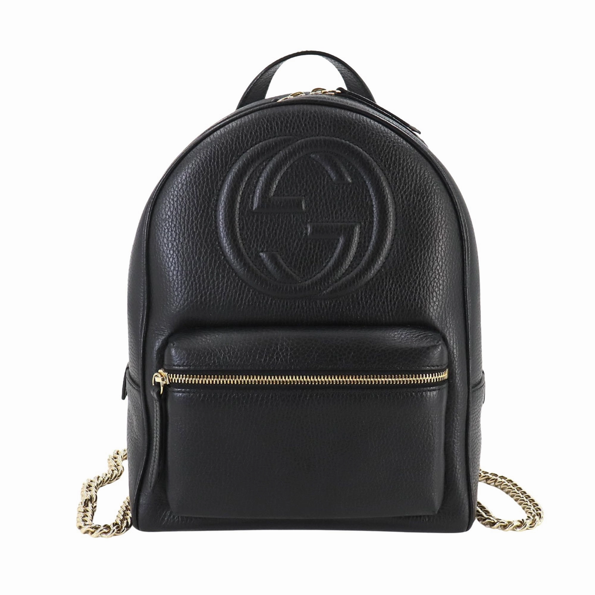 Gucci Interlocking G  Leather Backpack Bag ()
