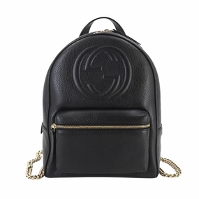Gucci Interlocking G  Leather Backpack Bag ()