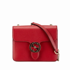 Gucci Interlocking G Leather Chain Shoulder Bag