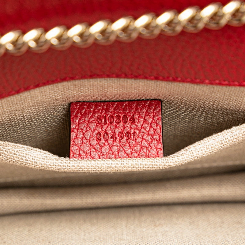 Gucci Interlocking G Leather Chain Shoulder Bag
