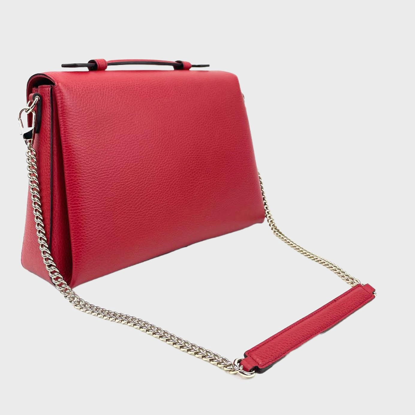 GUCCI Interlocking G Shoulder Bag - Red