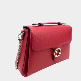 GUCCI Interlocking G Shoulder Bag - Red