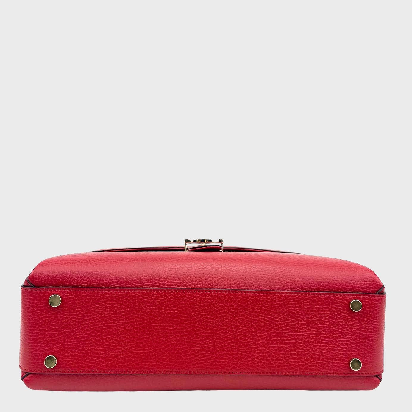 GUCCI Interlocking G Shoulder Bag - Red