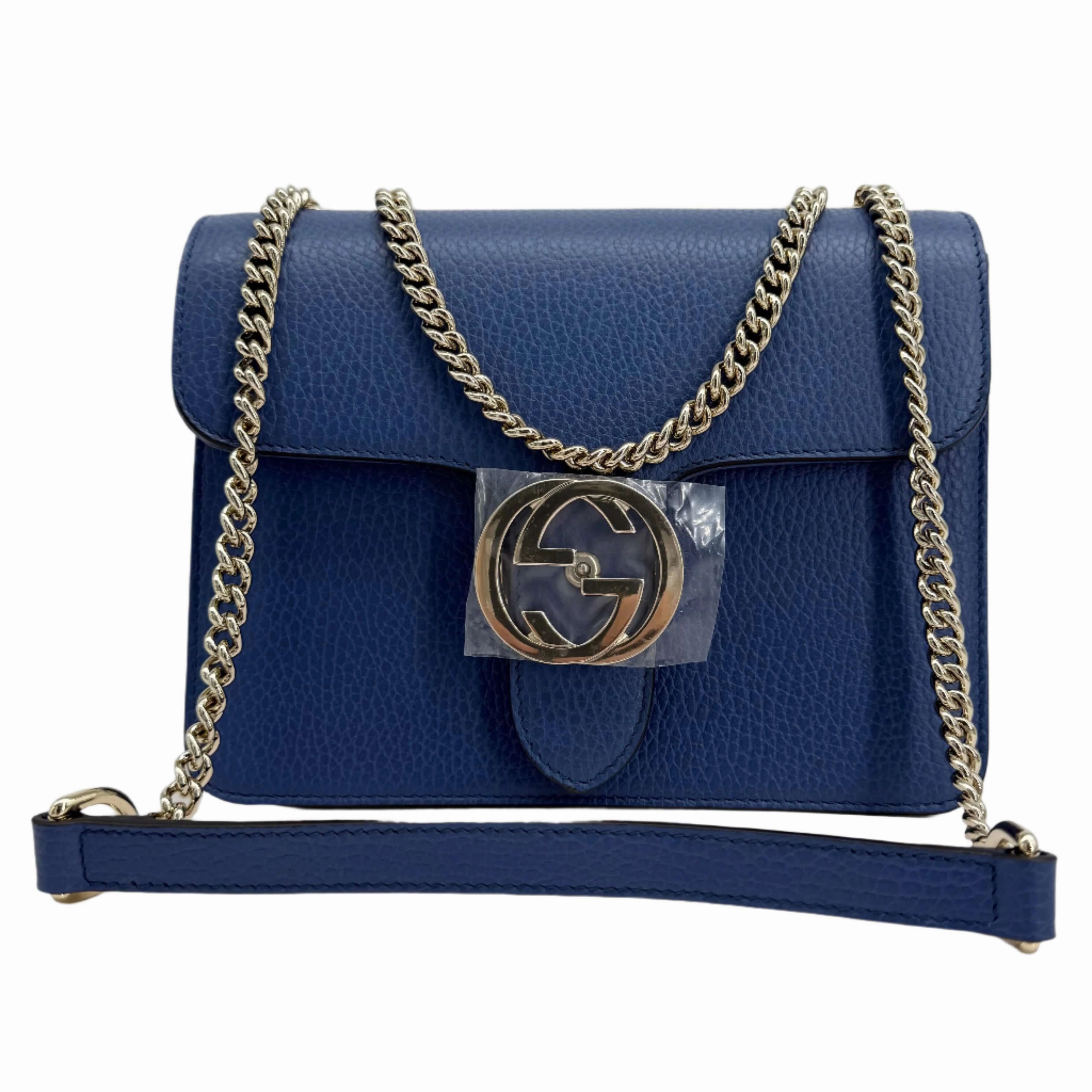 Gucci Interlocking G Small Shoulder Bag  Dollar Calfskin Leather