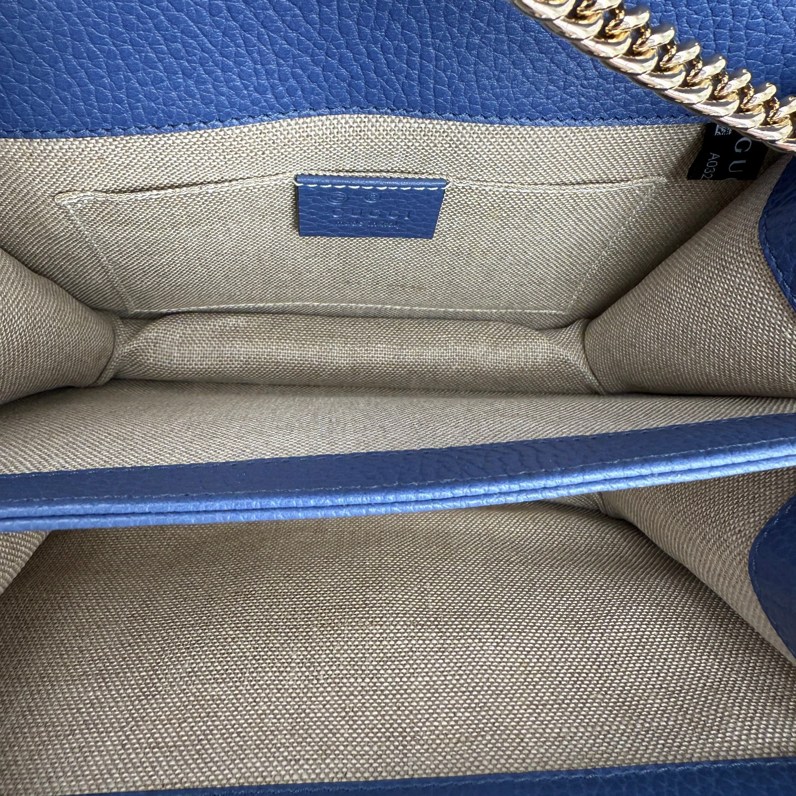 Gucci Interlocking G Small Shoulder Bag  Dollar Calfskin Leather