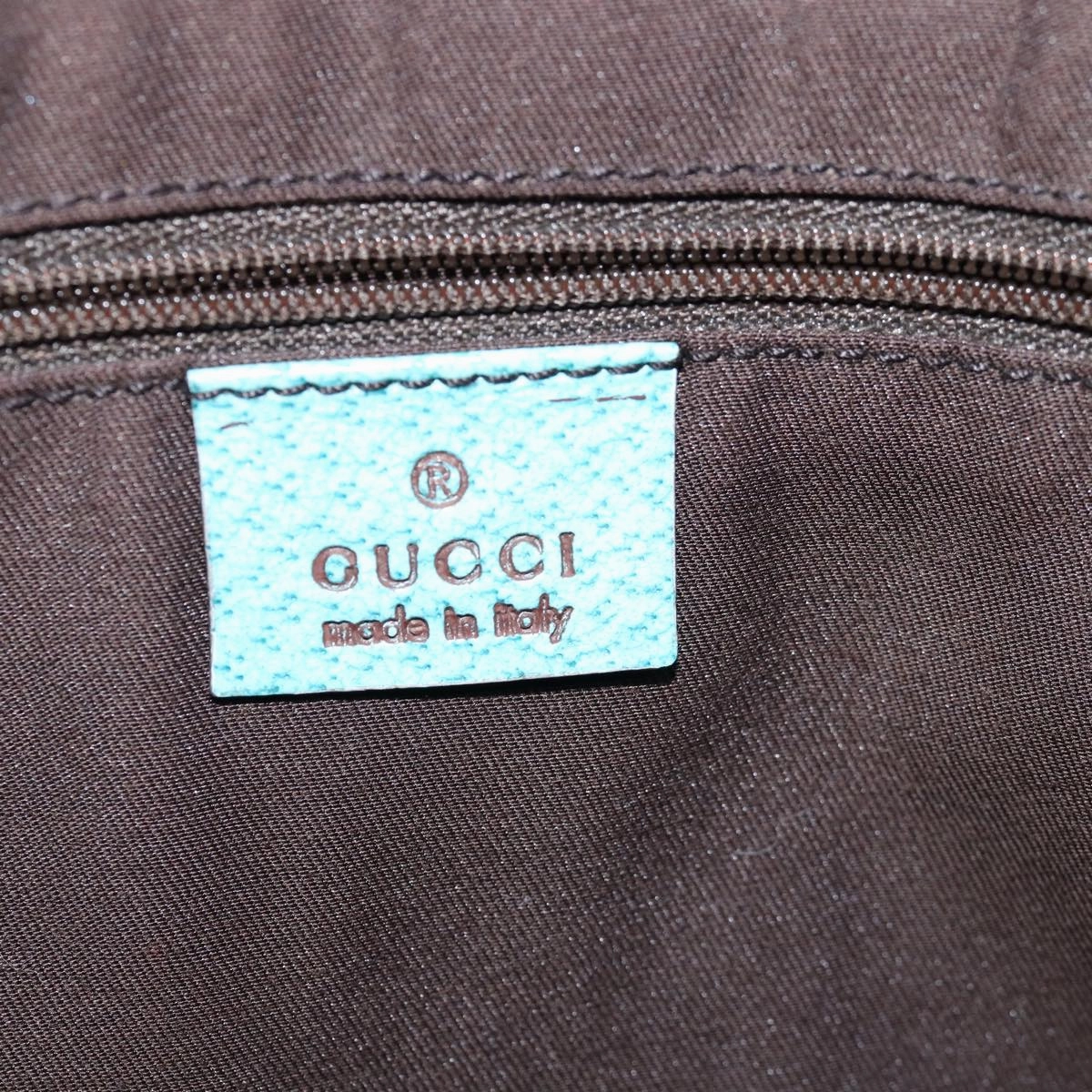 GUCCI Jackie GG Canvas Shoulder Bag Light Blue Beige 00963  12888A
