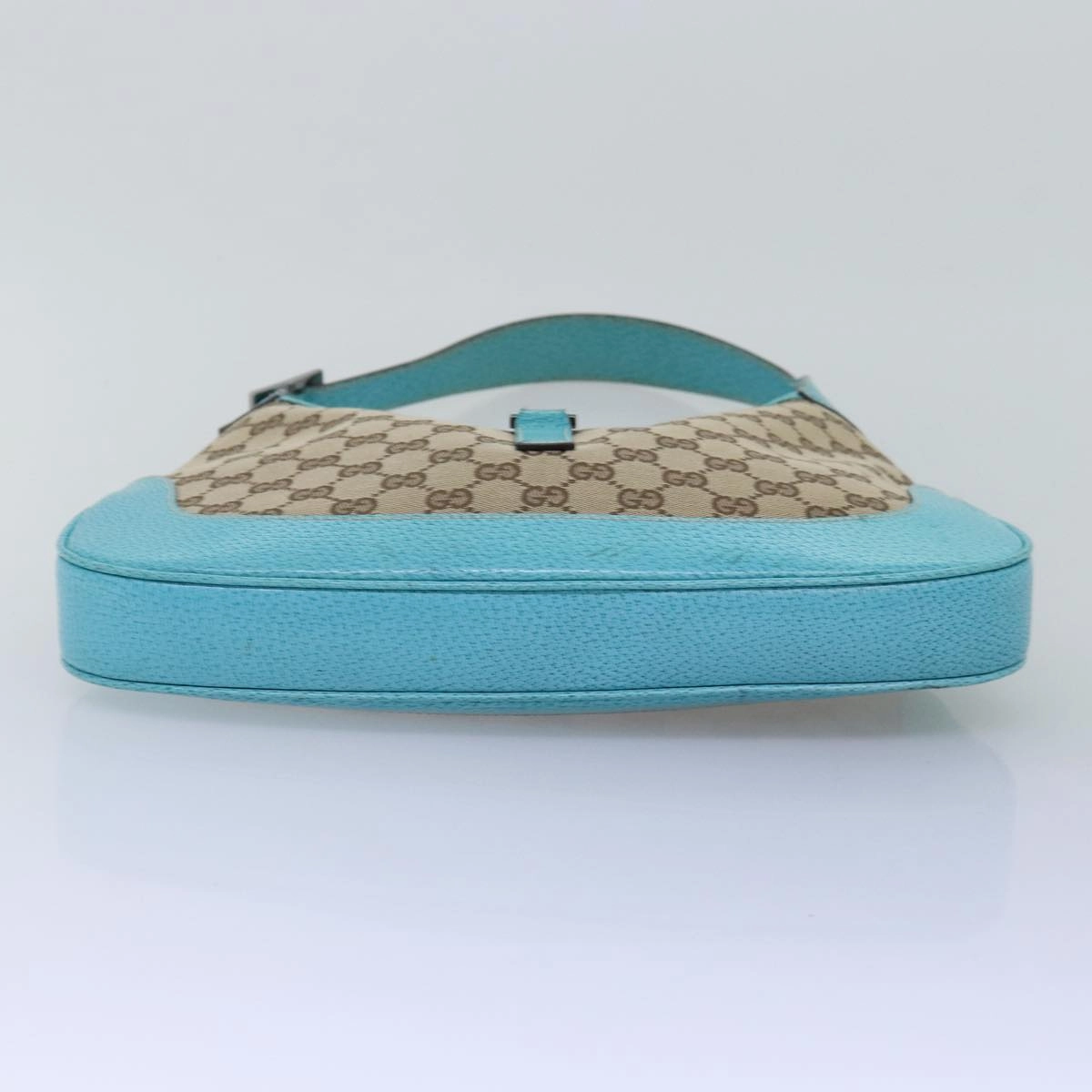 GUCCI Jackie GG Canvas Shoulder Bag Light Blue Beige 00963  12888A