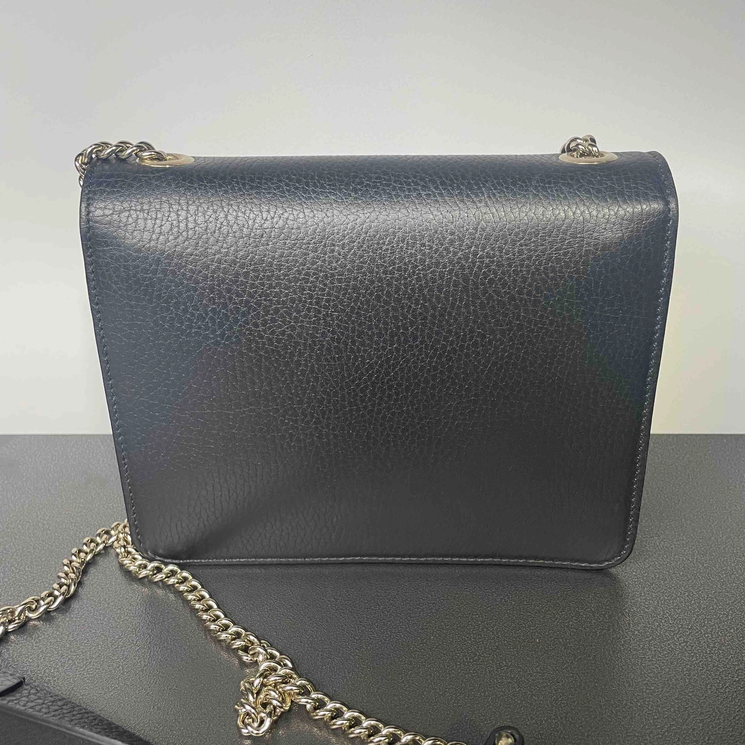 Gucci Jordaan Black Leather Shoulder Bag