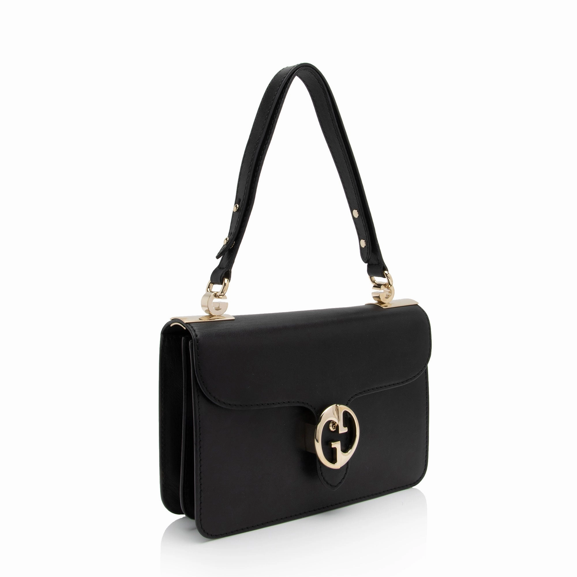 Gucci Leather 1973 Flap Medium Shoulder Bag (SHF-T6hZOI)