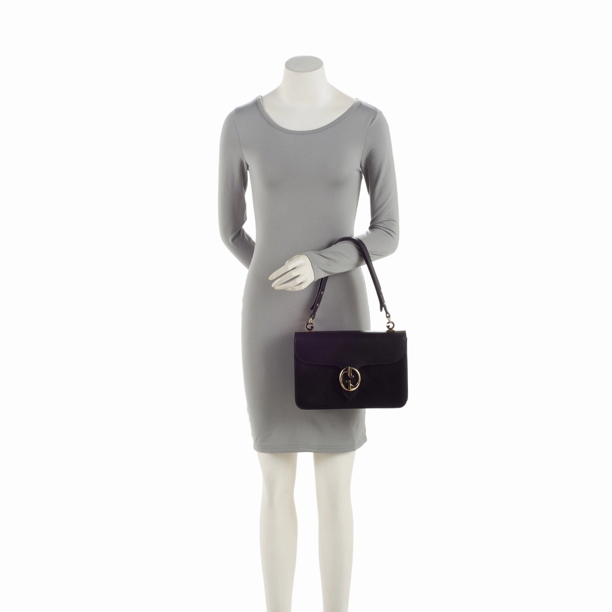 Gucci Leather 1973 Flap Medium Shoulder Bag (SHF-T6hZOI)
