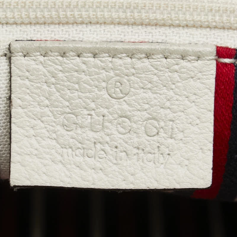 Gucci Leather Abbey Logo Shoulder Bag Blue