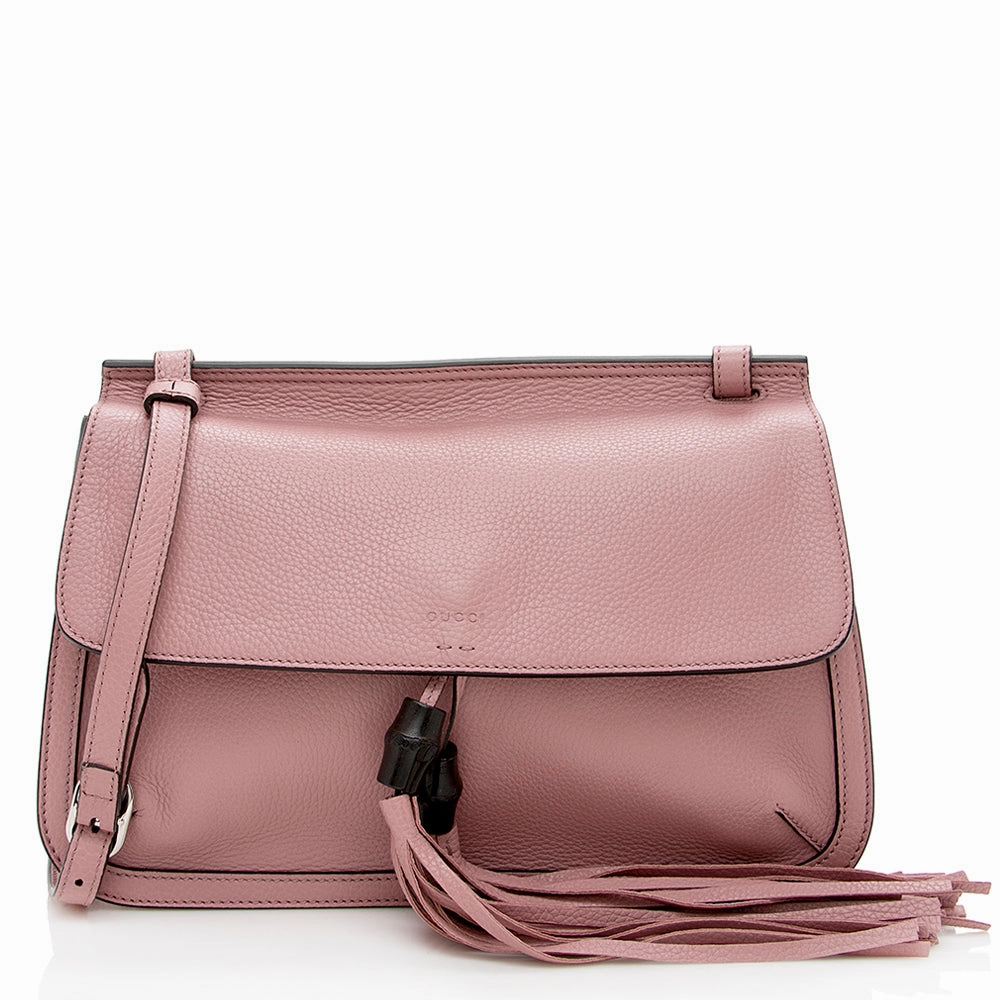 Gucci Leather Bamboo Daily Shoulder Bag (SHF-16586)
