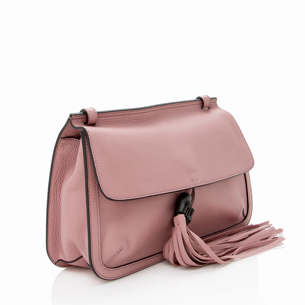 Gucci Leather Bamboo Daily Shoulder Bag (SHF-16586)