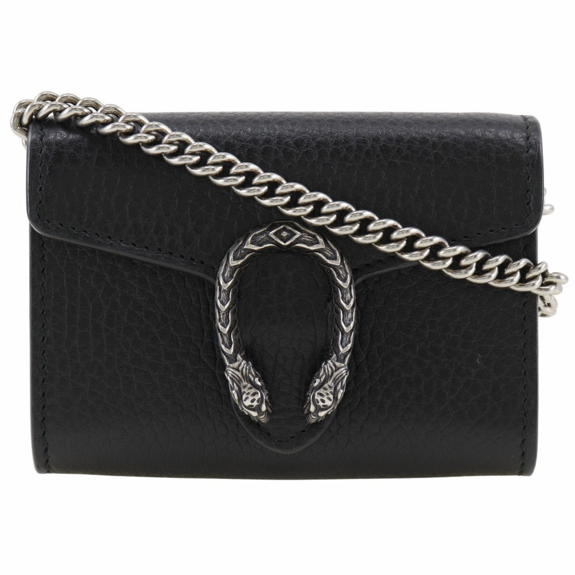 Gucci  Leather Chain/Shoulder Wallet (Pre-Owned)