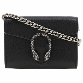 Gucci  Leather Chain/Shoulder Wallet (Pre-Owned)