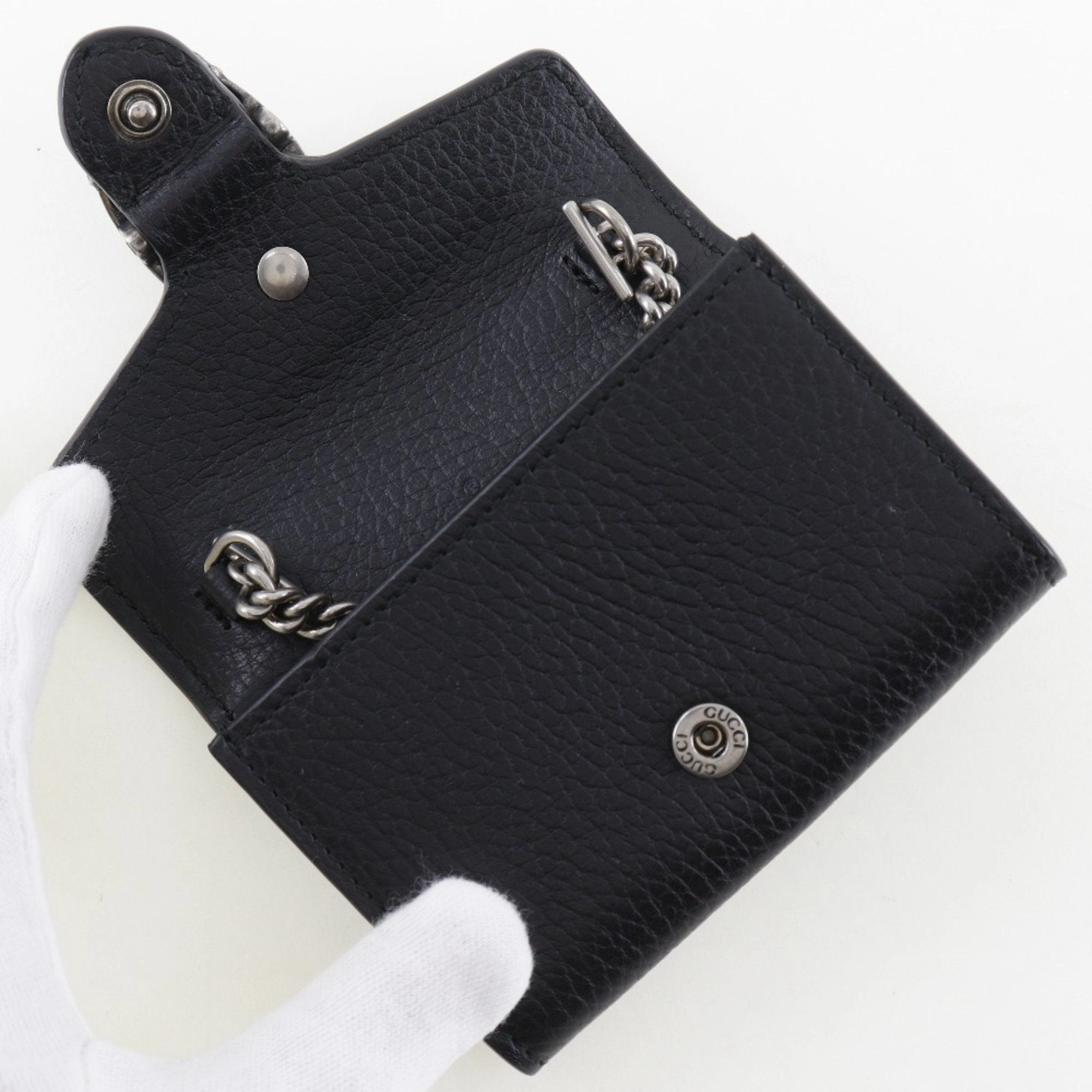 Gucci  Leather Chain/Shoulder Wallet (Pre-Owned)