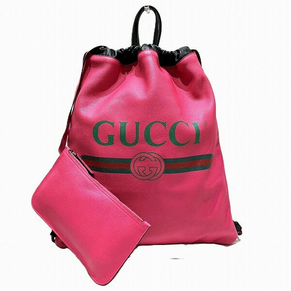 Gucci Leather Drawstring Backpack 516639