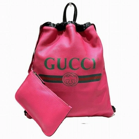 Gucci Leather Drawstring Backpack 516639