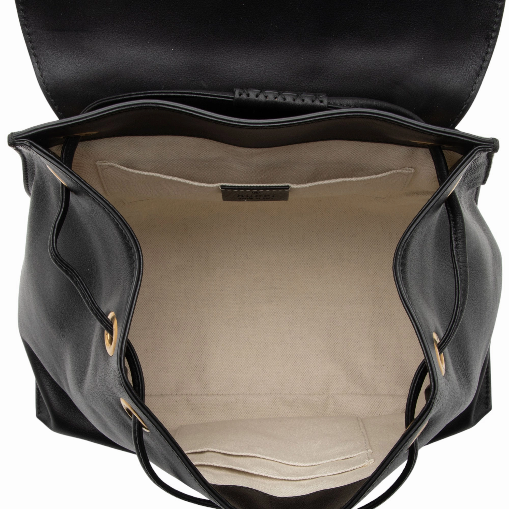 Gucci Leather GG Marmont Web Flap Chain Backpack (SHF-eIjJ7m)