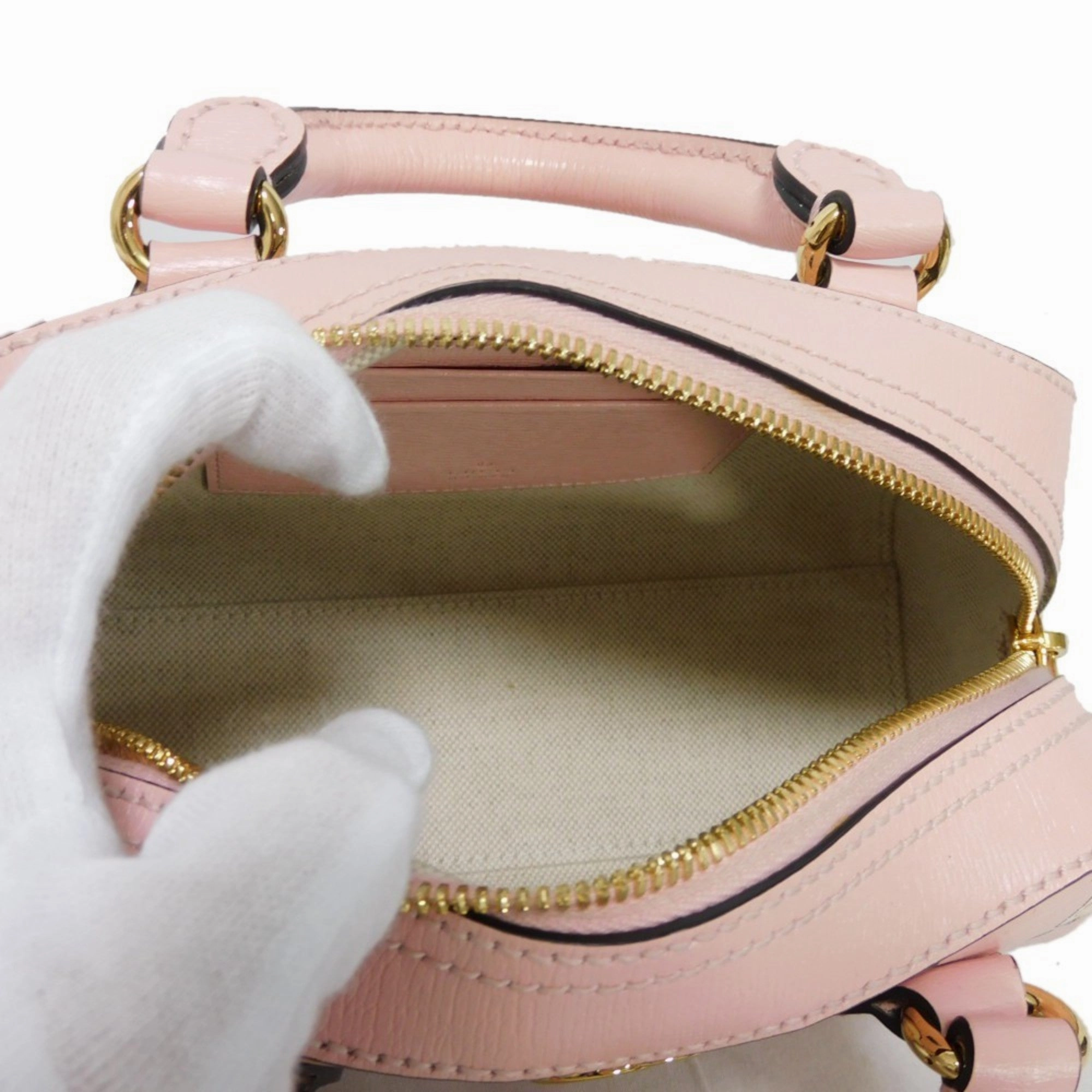 Gucci  Leather Handbag Shoulder Bag (Pre-Owned)