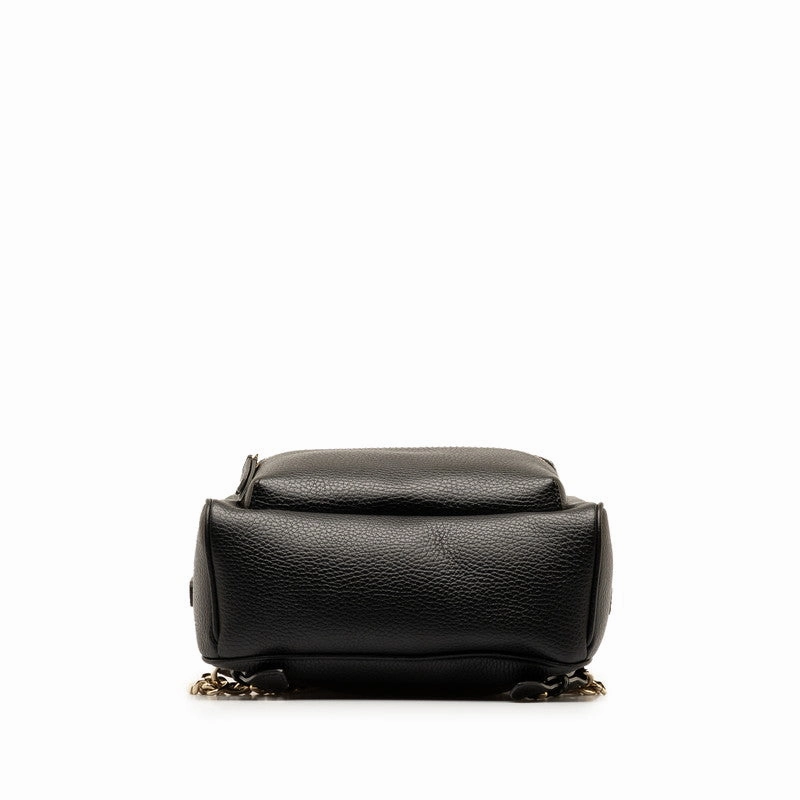 Gucci Leather Interlocking G Soho Chain Backpack 536192