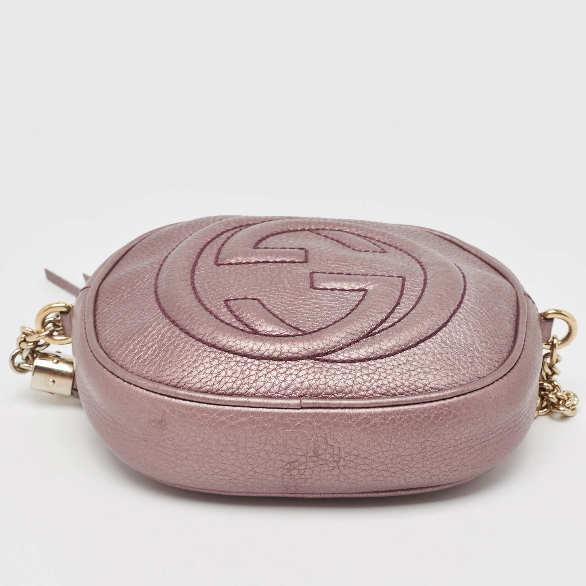 Gucci Leather Mini Soho Disco Chain Crossbody Bag