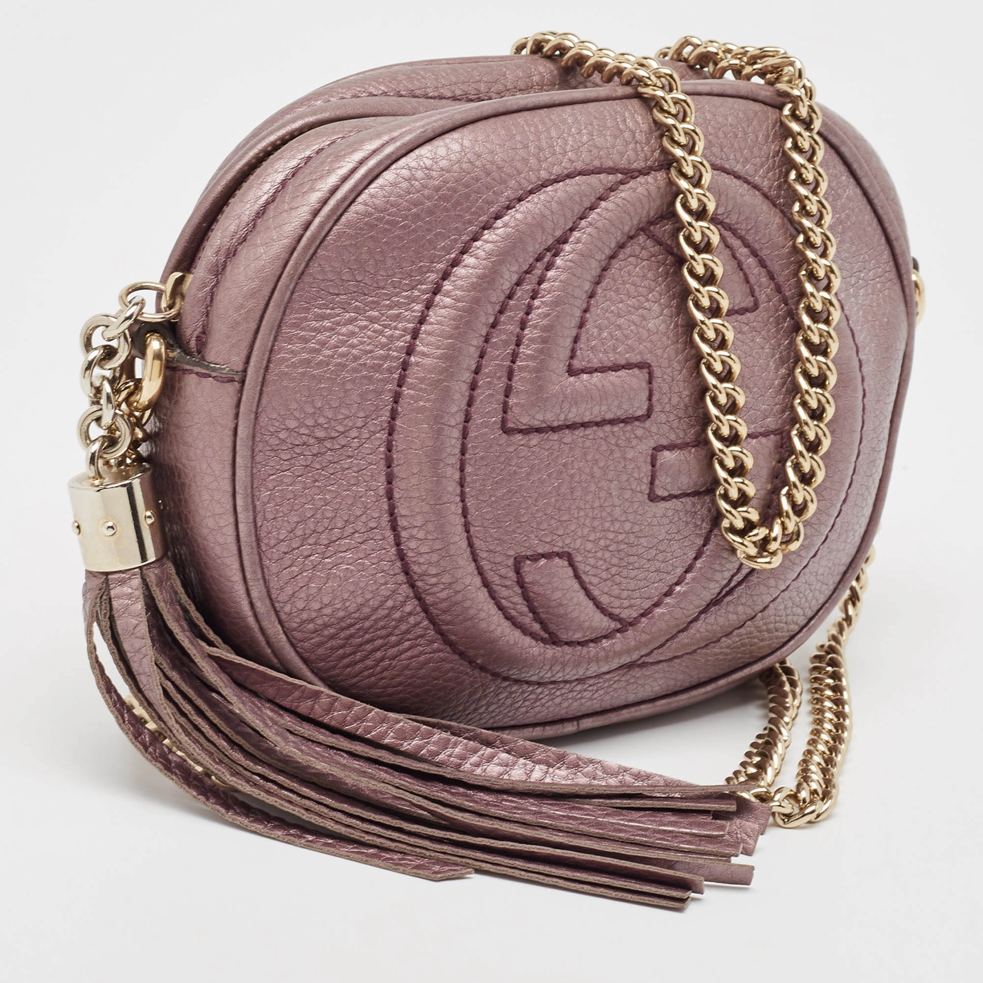 Gucci Leather Mini Soho Disco Chain Crossbody Bag