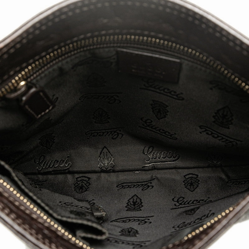 Gucci Leather Shoulder Bag Brown
