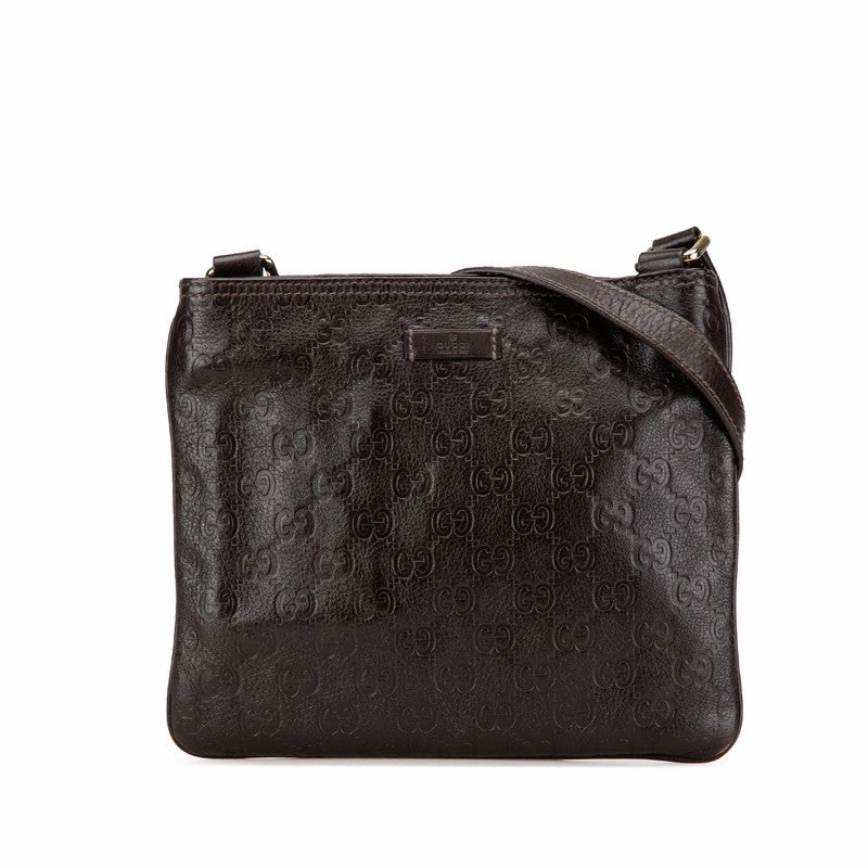 Gucci Leather Shoulder Bag Brown