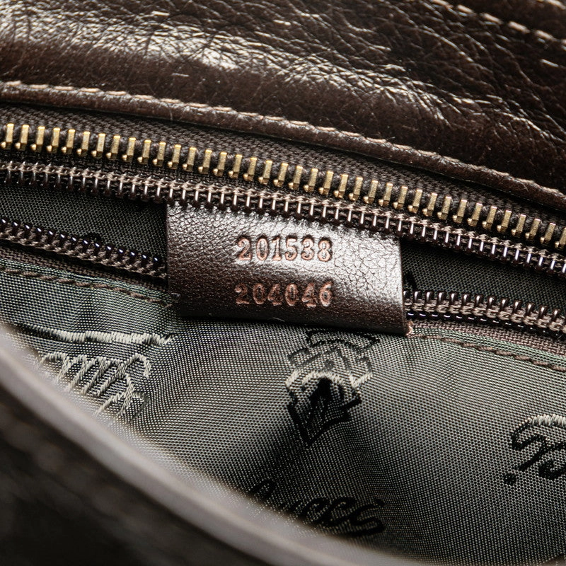 Gucci Leather Shoulder Bag Brown